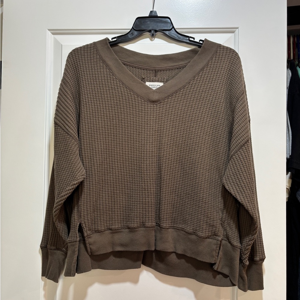 American Eagle Waffle Knit Sweater